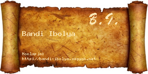 Bandi Ibolya névjegykártya