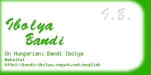 ibolya bandi business card